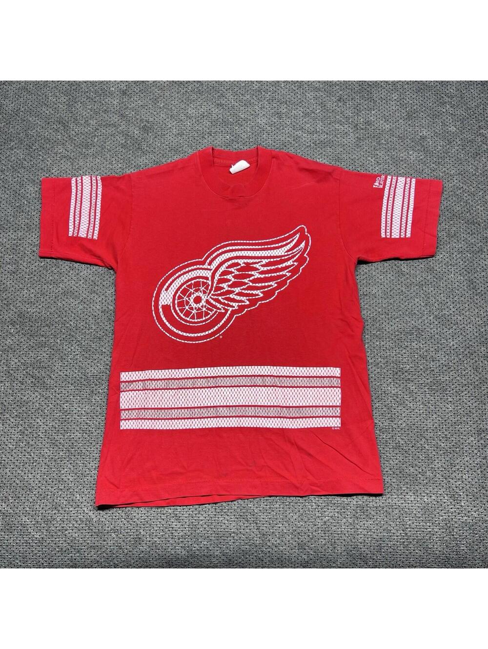 Vintage 90S Detroit Red Wings T-Shirt Medium National Hockey League RARE MENS